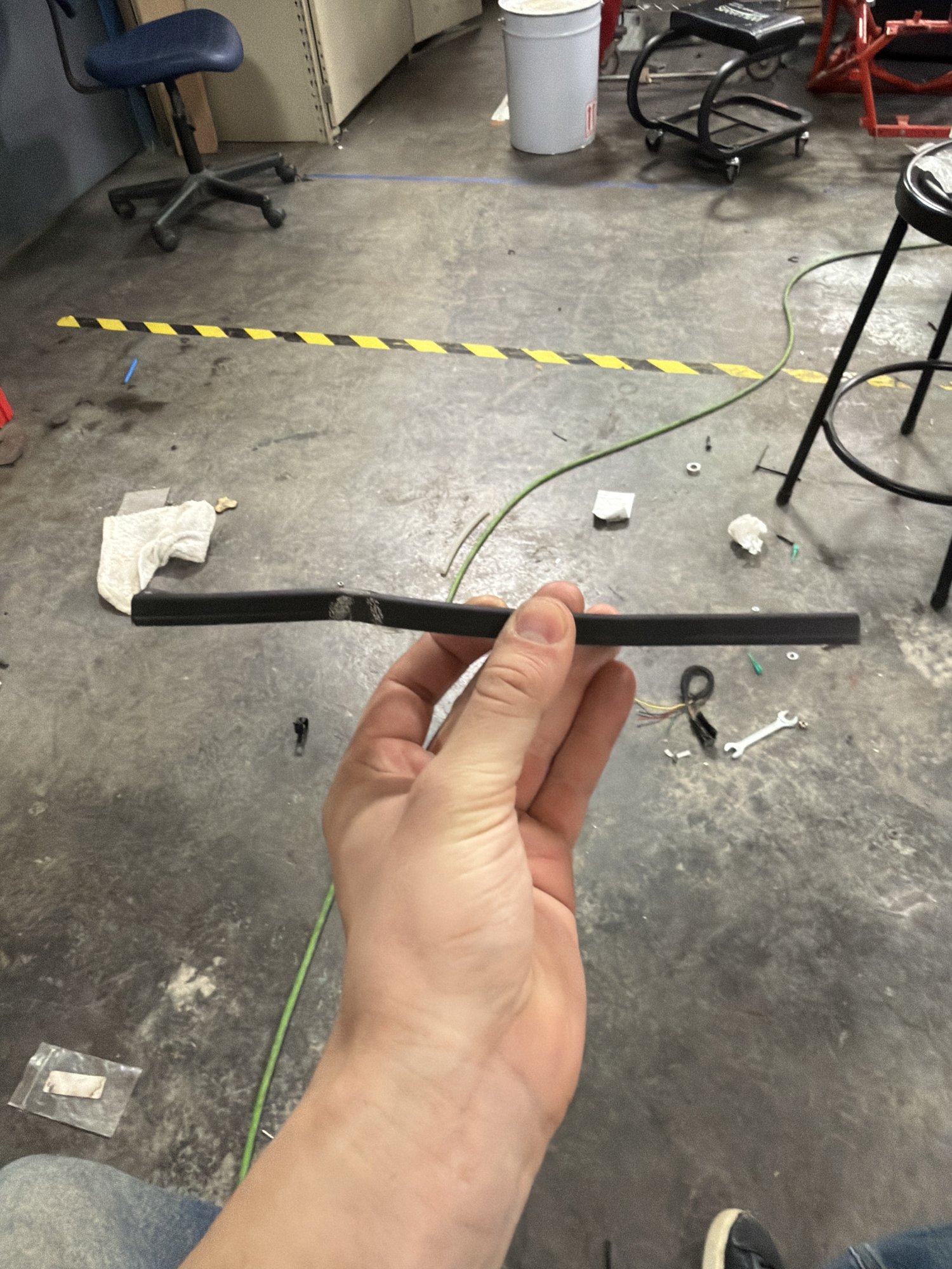 Bent 5052 rail stiffener